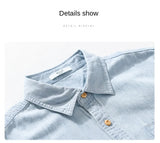 Men Denim Short Sleeve Shirt