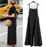 Women Cotton Wide Leg Jumpsuit