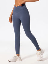 Hearuisavy Cross Waist Push-Up Yoga Leggings – High Waist Gym Pants