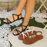 Women Elegant Flat Sandals Summer Shoes