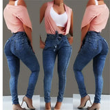 Women Plus Size Stretch Slim Pencil Jeans