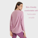 Women's Long Sleeve Yoga Shirt – Quick-Dry Loose Running Training Top