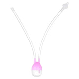 Cartoon owl nasal aspirator in pink designed for babies, safe silicone material for gentle nasal cleaning.