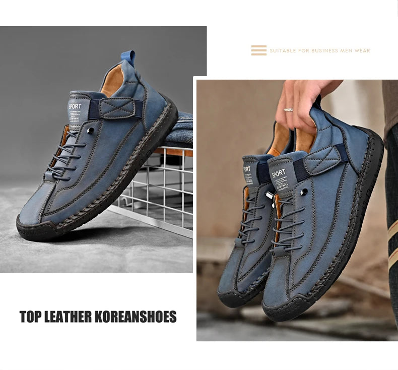 Men Handmade Leather Casual Loafers