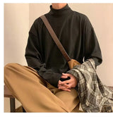 Men Velvet Slim Fit Turtleneck