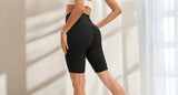 Women High Waist 3 Pocket Bike Shorts