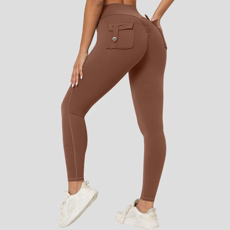 High Waist Push-Up Women's Yoga Pants – Sexy Pocket Workout Leggings