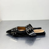 Women Flats – Pointed Toe Slingback Designer Shoes