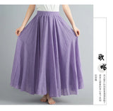 Women Linen Maxi Skirt