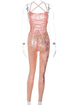 Shimmara™ – Cross Back Summer Jumpsuit (Shimmer, Airy & Night-Out Ready)