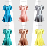 Women Satin Sports Ballet Skirt