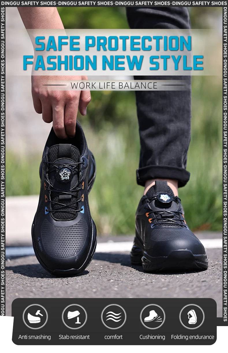 Women Safety Shoes Breathable Fashion Sneakers