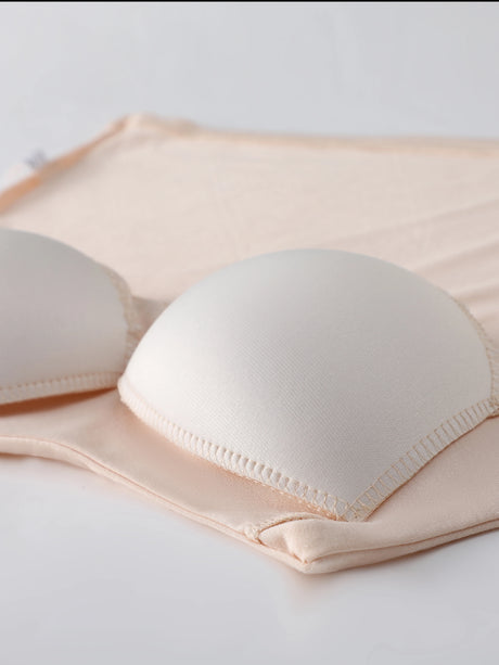 Bralux™ built-in bra camisole showing soft inner layer and adjustable straps in beige color.