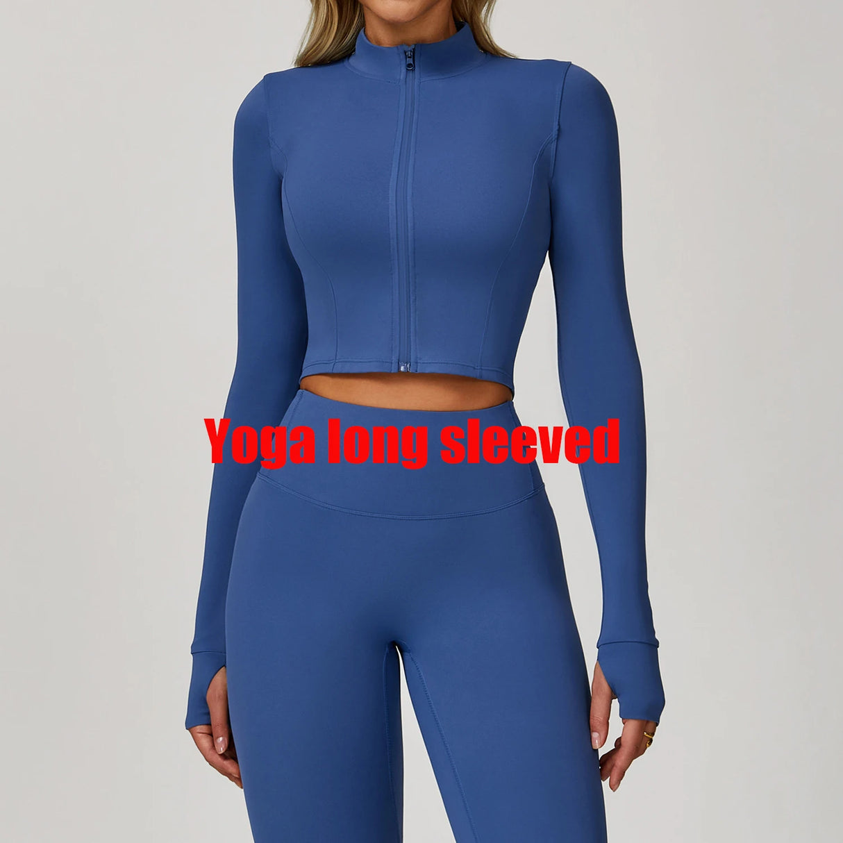 Women's Sexy Zip Long Sleeve Yoga Jacket – Workout Running Cycling Top