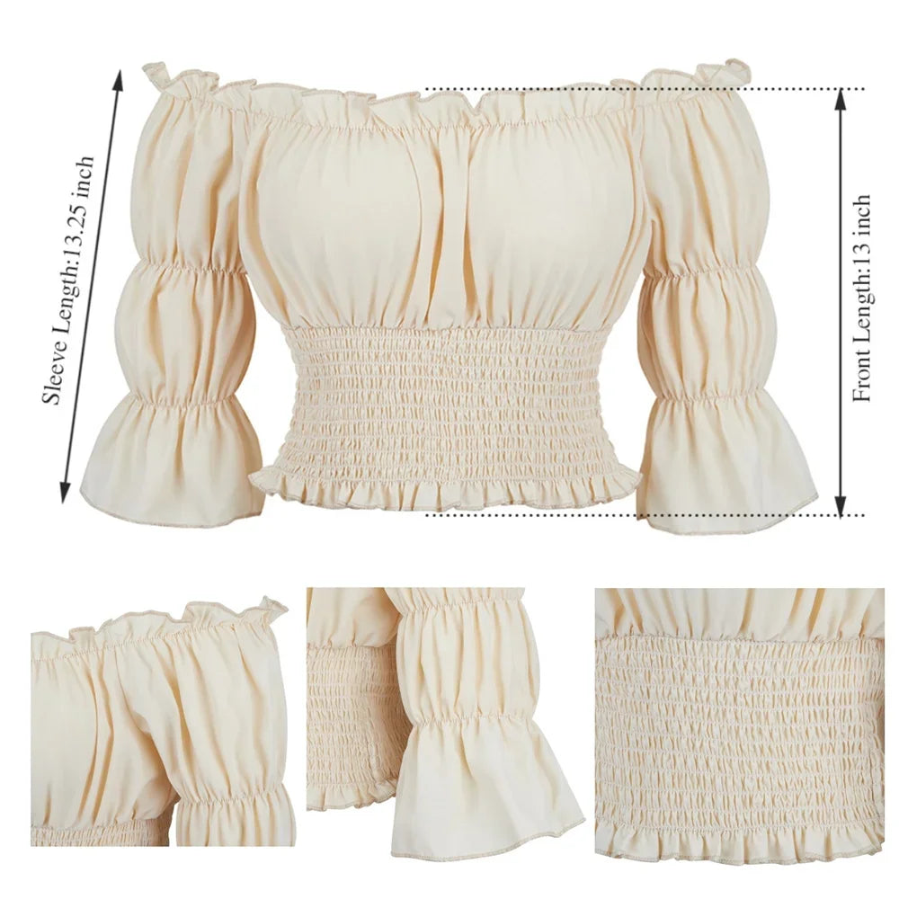 Medieval Pirate Peasant Blouse Costume Top