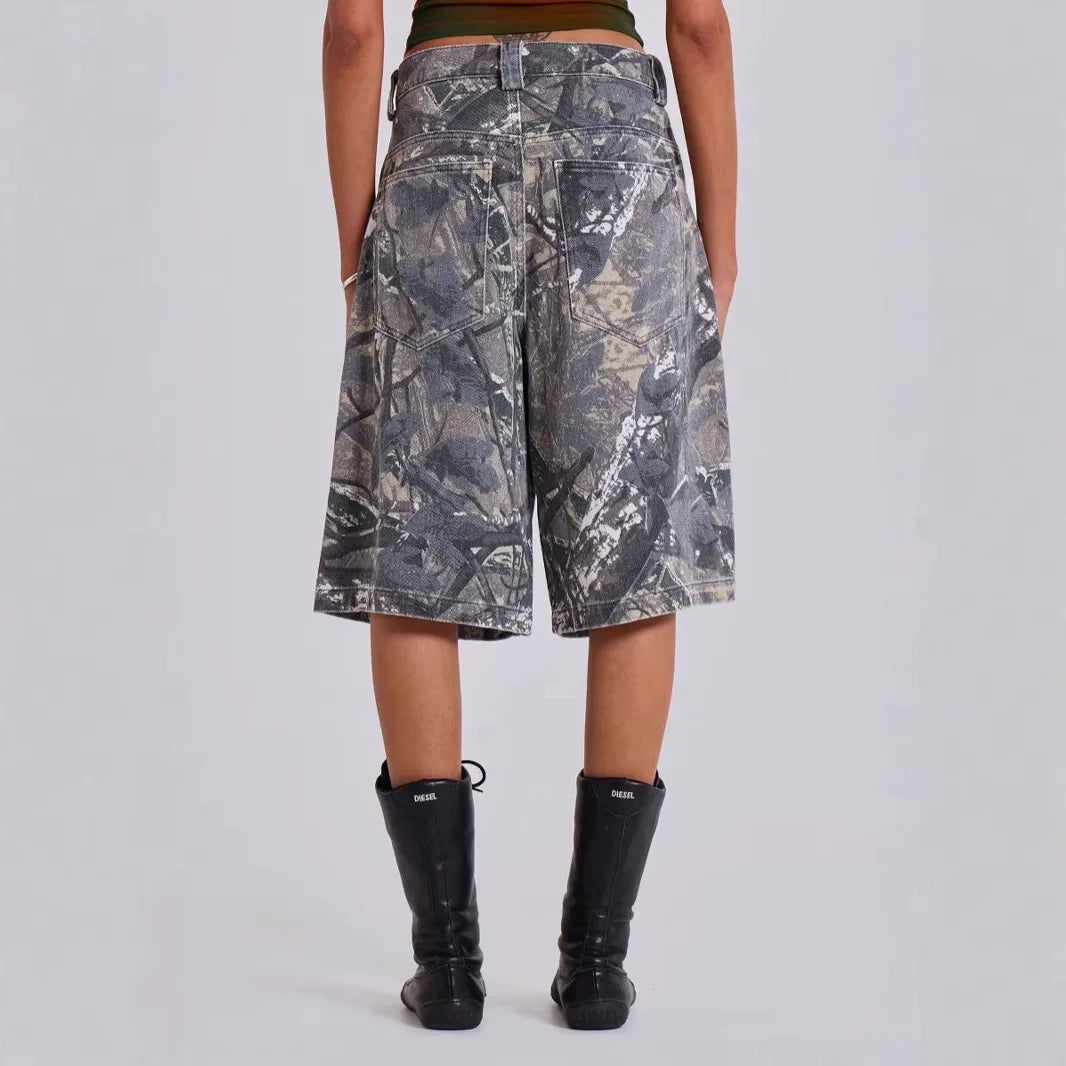 Women Camouflage Streetwear Jeans