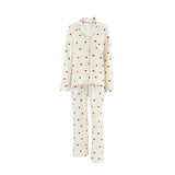 Women Cotton Pajama Set with Hearts