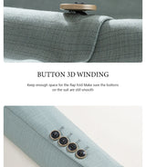 Men Slim Fit Green Summer Suit