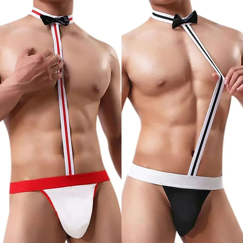 Men’s Bowknot Mankini Thong