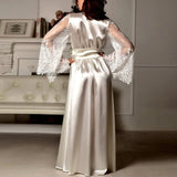 Women Ice Silk Pajama Nightdress Sexy Sleepwear 2025