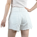 Women’s Ripped High Waist Tassel Jorts