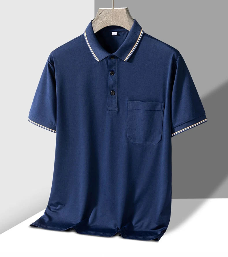 Men Anti-Wrinkle Pocket Polo Shirt