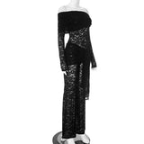 LaceReign™ – See-Through Party Jumpsuit (Seductive, Sheer & Chic)