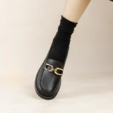 Luxury Platform Loafers with Metal Chain – 2025