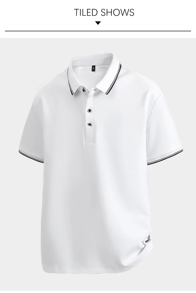 Men Oversize Cotton Golf Polo Shirt