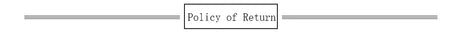 Return policy header graphic with text 'Policy of Return' in a simple design.