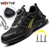 Men Air Cushion Steel Toe Safety Sneakers