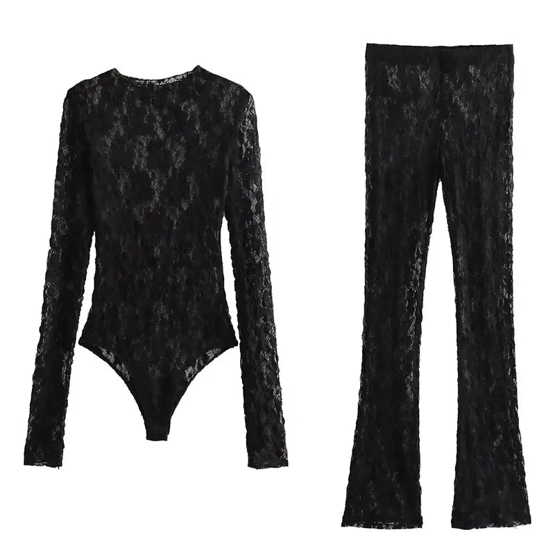 Summer Lace Jumpsuit Women – Hollow Out Bodysuit