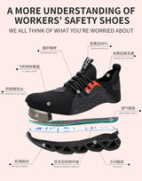 Women Safety Shoes Large Size Steel Toe Sneakers