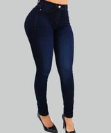 Women’s Pure Color High Waist Jeans