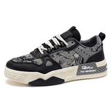 Men Breathable White Skateboard Sneakers