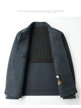 Men Slim Fit Wool Coat Business Jacket