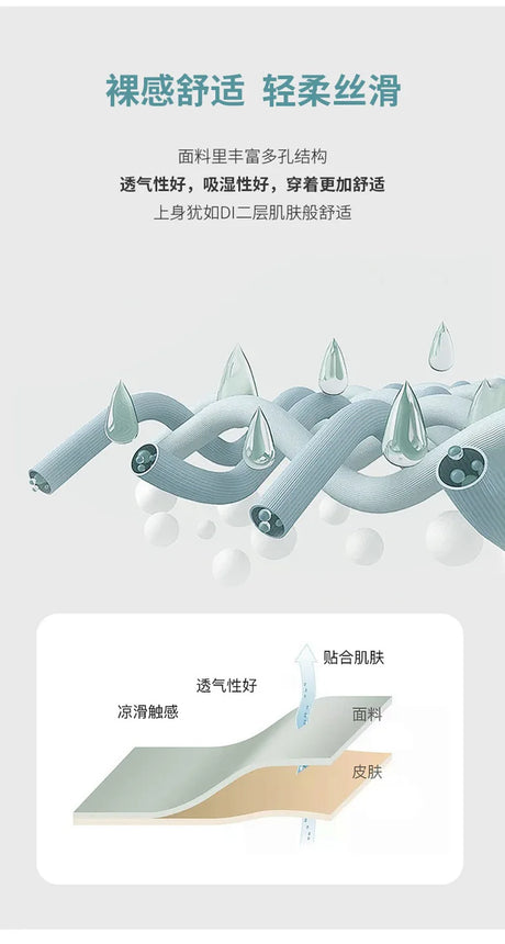 Illustration of breathable, lightweight fabric with moisture-wicking properties for summer comfort garments.