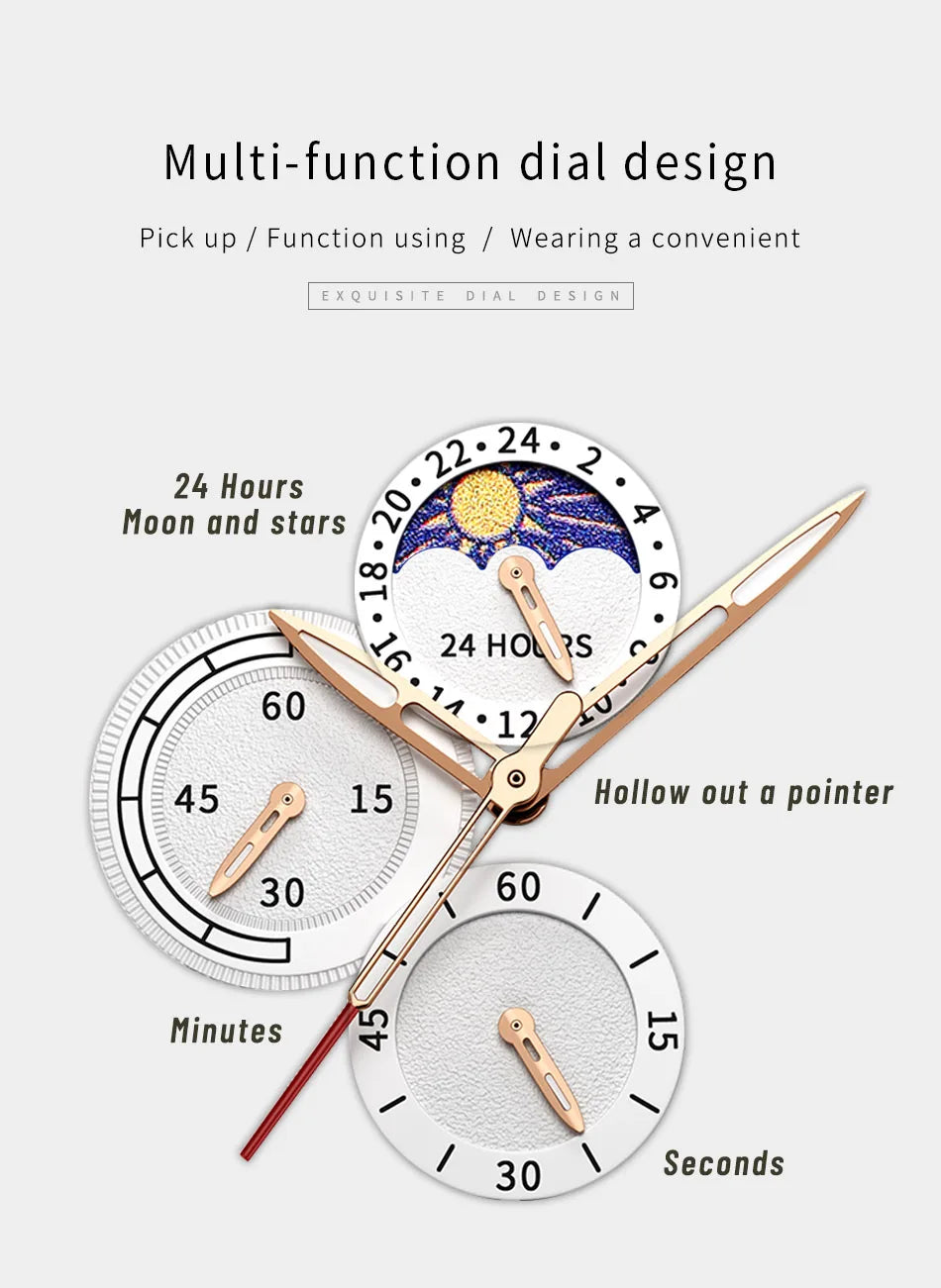 LIGE Men’s Leather Quartz Sports Watch