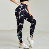 Women Tie Dye High Waist Yoga Leggings