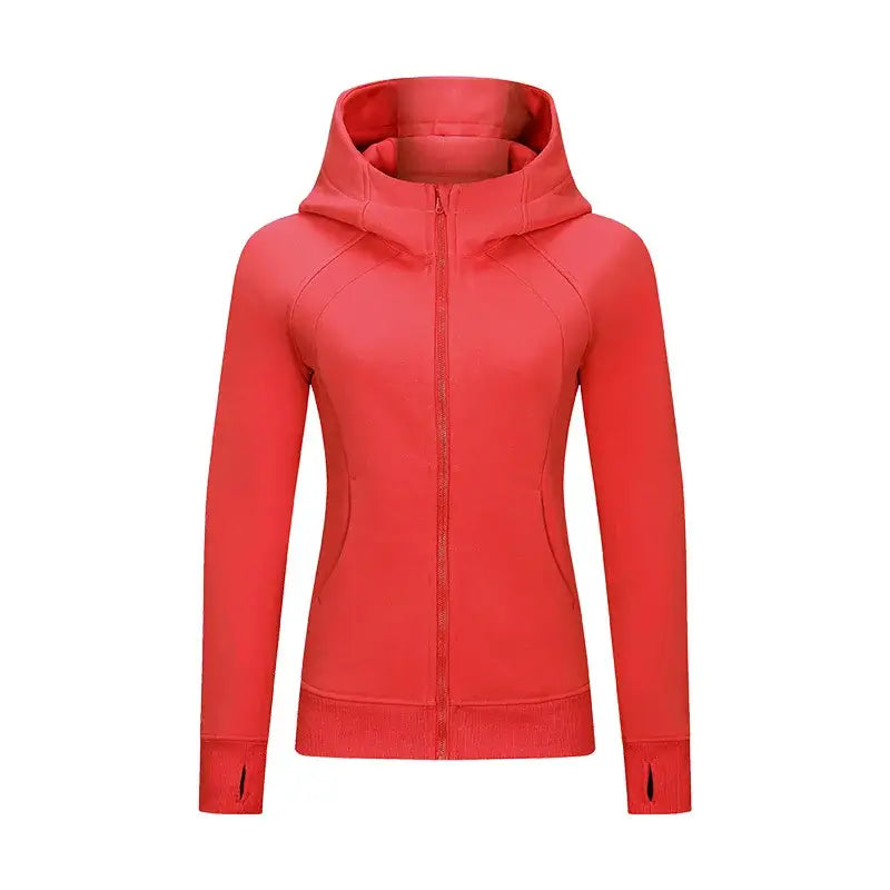 Women Thick Warm Hooded Sports Jacket