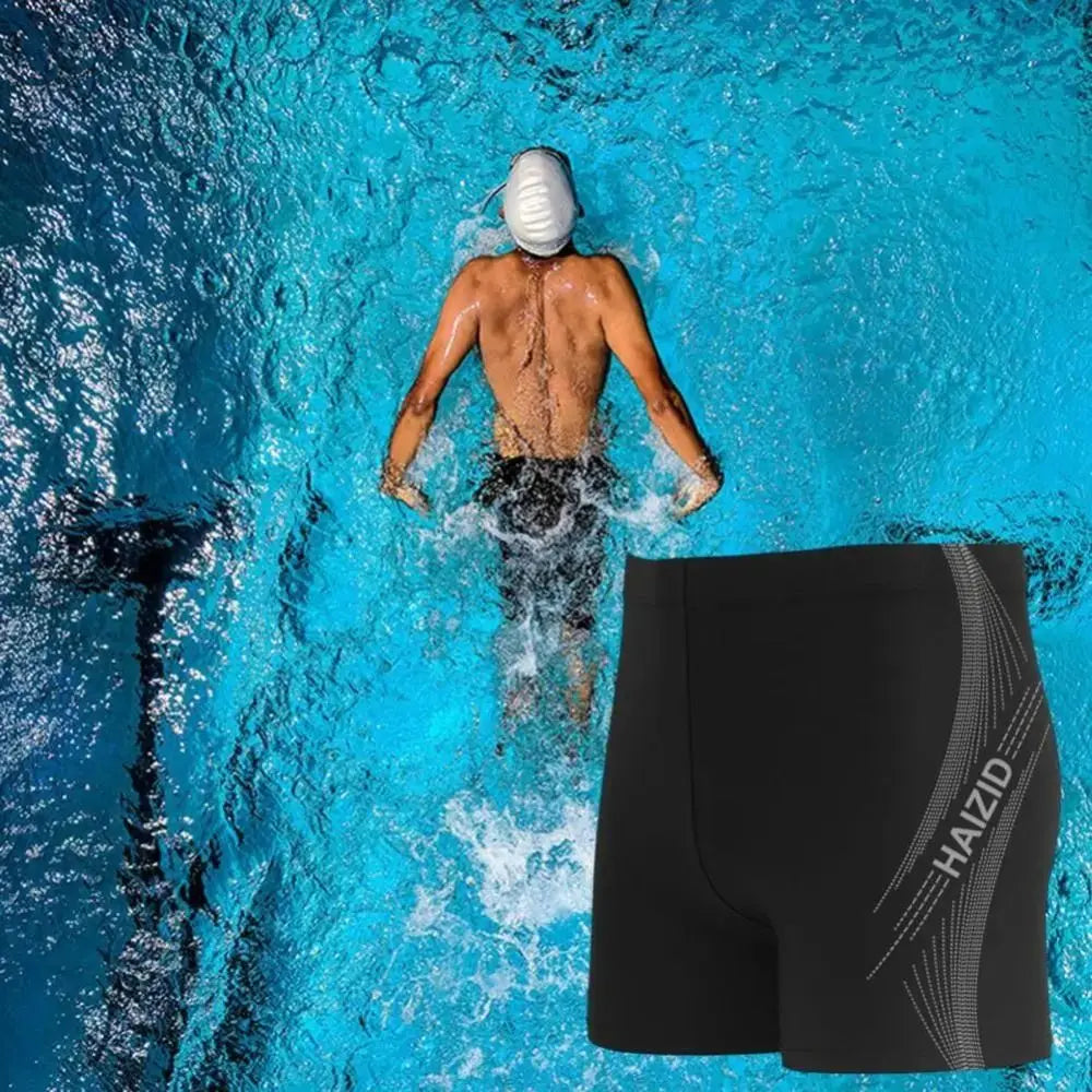 Men's Plus Size Printed Swim Trunks