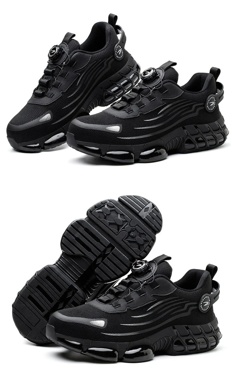 Women Safety Shoes Breathable Mesh Steel Toe Boots