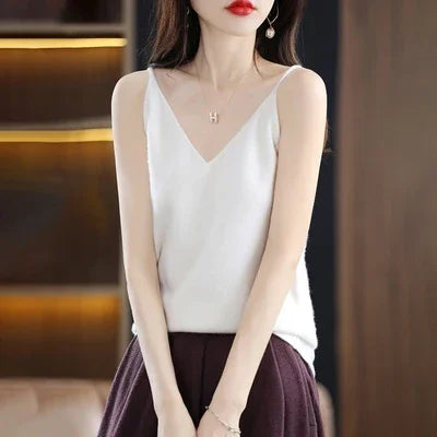 Knitted Summer V-Neck Tank