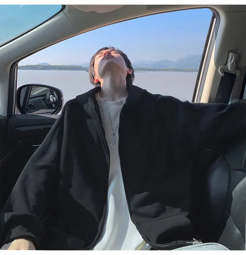 Plus Size Men’s Zip-Up Hoodie