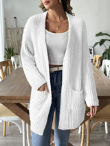 Women Long Sleeve Pocket Knit Cardigan