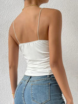 Sexy Off-Shoulder Strap Crop Tank Top