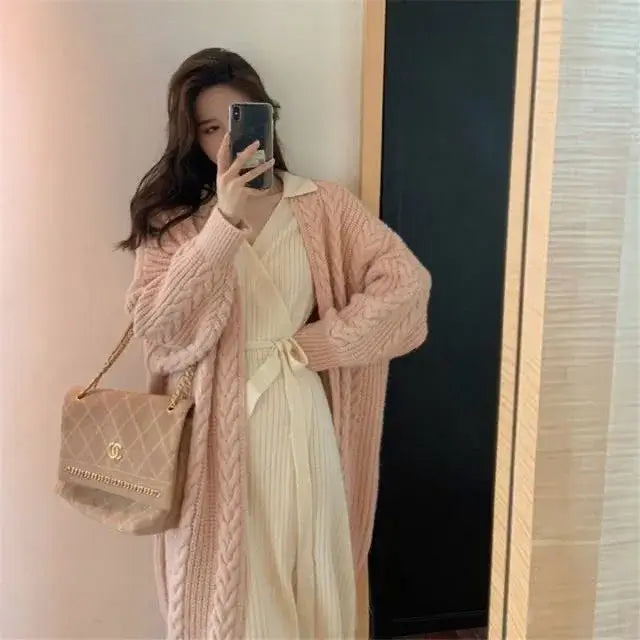 Women Hollow V-Neck Knit Cardigan