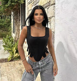 Women Bandage Hem Tank Top