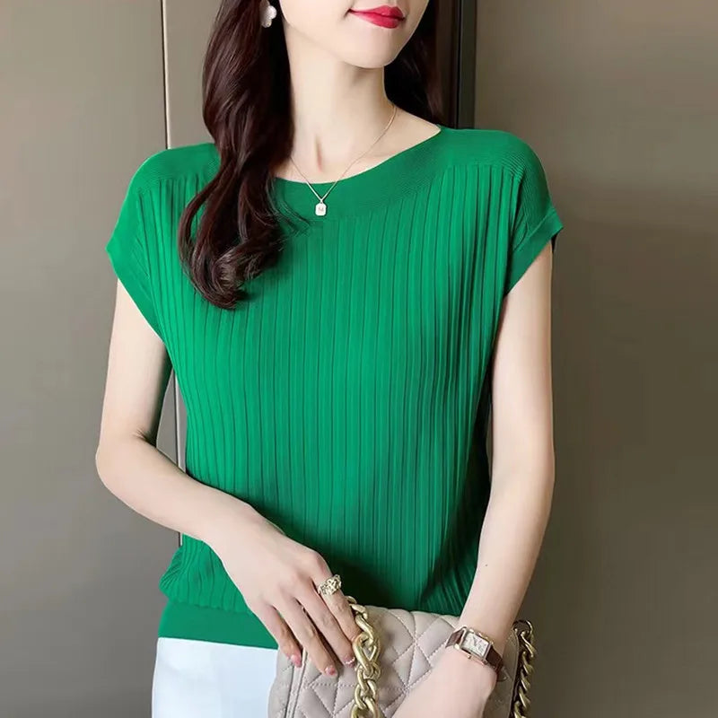 Women Summer Knit Blouse 2025