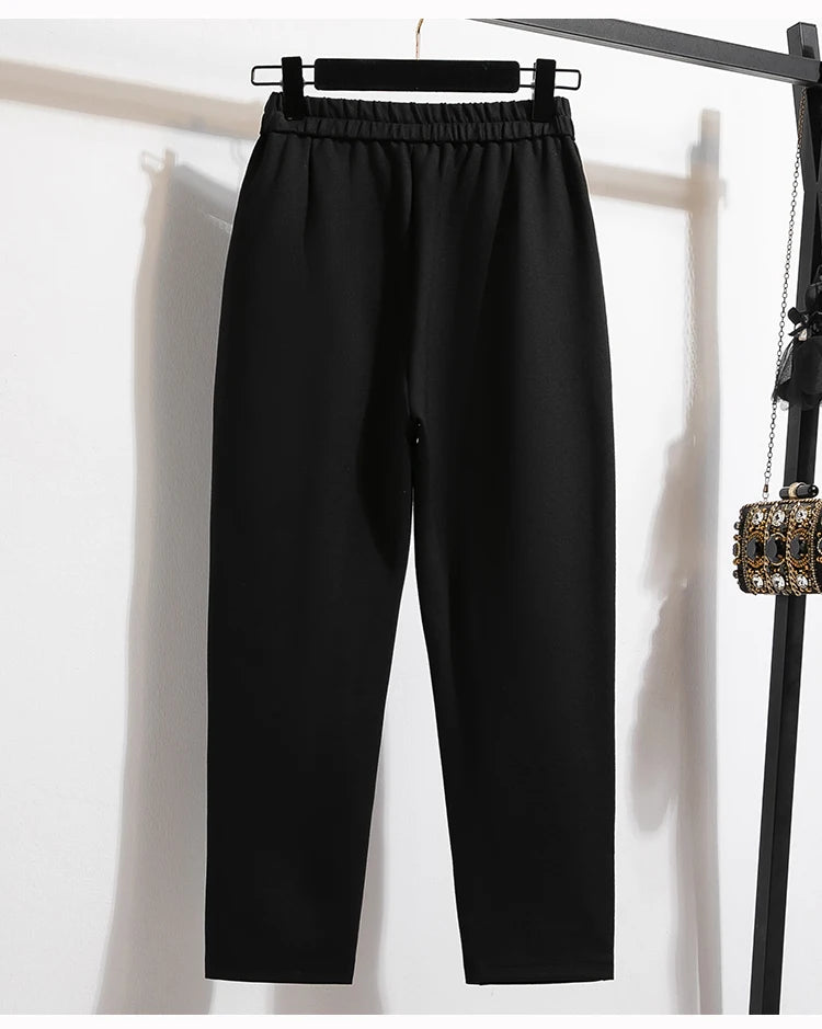 Women's Plus Size High Waist Pants – Autumn Winter